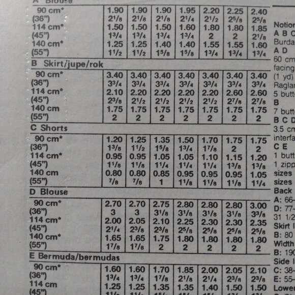 Vintage Skirt Shirt Shorts Sewing Pattern Plus Size 10-22 Burda 4824 UNCUT - Picture 7 of 9